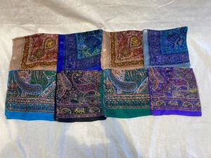 5 Piezas Bufanda Cuadrada de Satén Sensación de Seda Pañuelo Cabeza Cuello Envoltura Paisley Bufandas - Imagen 1 de 10