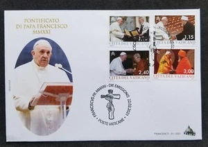 [SJ] Vatican Interfaith Dialogue Efforts Of Pope Francis 2021 (FDC) - Picture 1 of 5