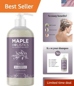 Natural Essential Oil Shampoo - Sage & Rosemary for Healthy Scalp & Hair - Picture 1 of 10