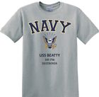 USS BEATTY *DD-756* DESTROYER*NAVY EAGLE*T-SHIRT. LICENCE OFFICIELLE