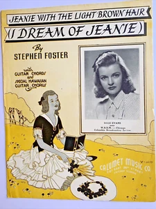 Sheet Music Jeanie With The Light Brown Hair I Dream of Jeanie Stephen Foster - Picture 1 of 6