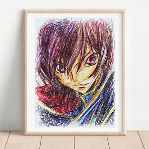 Lelouch Lamperouge Kugelschreiberdruck, Code Geass Kunstdruck - Bild 1 von 3