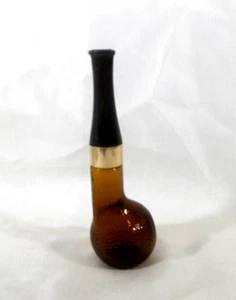 Avon Empty 2 oz Oland After Shave Amber Brown Glass Pipe Bottle - Picture 1 of 9