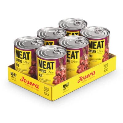 Josera Meatlovers Pure Beef Hundefutter nass Dosen Getreidefrei | 6 x 800 g - Bild 1 von 3