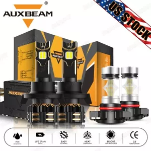 For GMC Yukon 2007-2014 AUXBEAM Canbus LED Headlights Fog Light Bulbs 6000K 2/4X - Picture 1 of 15