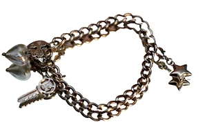 Sterling Silver 925 Bracelet Chain with Charms 20.78g - Picture 1 of 11