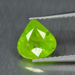 1.38Ct Pear_Exclusive Sparkles Natural Green Titanite Sphene - Picture 1 of 1