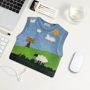 Creative Cute Sweater Printed Mouse Pad Anti-slip Thickened Keyboard Mice Mat - Afbeelding 1 van 20