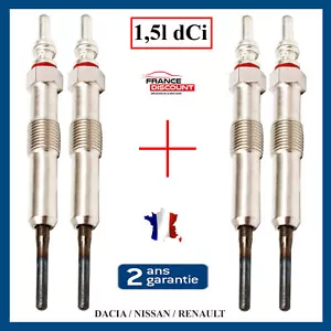 4 Bougie de préchauffage pour Dacia Duster Logan Dokker Lodgy Sandero 1,5 Dci - Foto 1 di 5