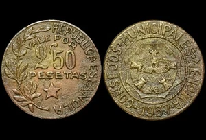 SPANIEN - BÜRGERKRIEG: 2,5 Pesetas 1937. CIVIL WAR - MUNICIPALES DE MENORCA. - Bild 1 von 1