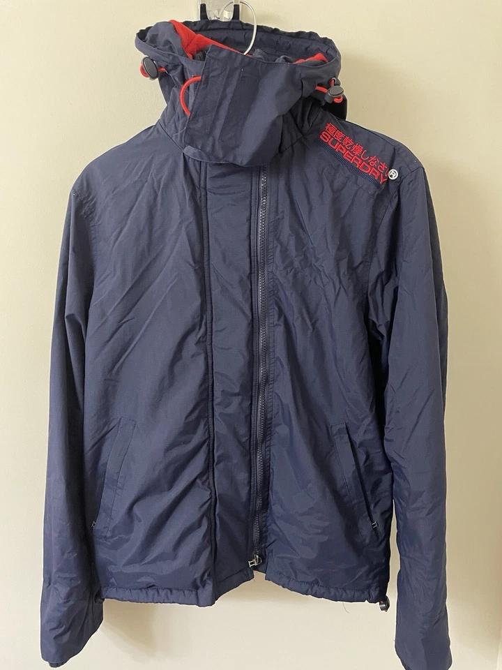 Superdry Original Windcheater Fleece Lined Three Zip Jacket Size Small - Image 1 of 4