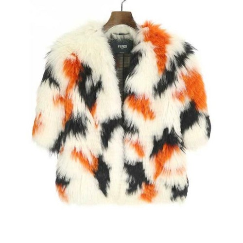 GIACCA CORTA FENDI PELLICCIA DI VOLPE DESIGN FNE59C PL4 F0V6Q MIX COLORE 38 usata MESC 0