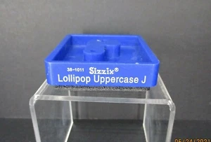 Sizzix Lollipop Uppercase J Blue Die Used No Case Excellent Condition - Picture 1 of 3