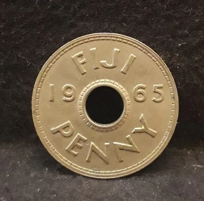 1965 Fiji penny, Elizabeth II, aUNC, KM-21 (FJ2) - Image 1 of 4