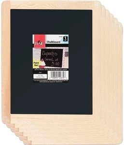 Double-Sided Chalkboard Set of 6, 8 ½” x 10 ½” With Decorative Wood Surface F... - Picture 1 of 9