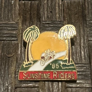 Sunshine Riders Motorcycle Clubs Enamel Lapel Pin  ‘85 - Picture 1 of 2