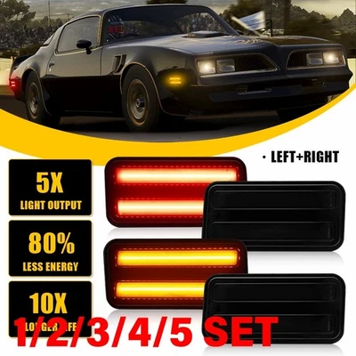 Luz de señalización lateral LED delantera y trasera para Pontiac Firebird/Trans 1970-1981 1-5SET Foto 1 de 4