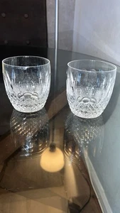 (2) Waterford Colleen 9 Oz 3.5 Old Fashioned Whiskey Glasses Crystal Tumblers - Picture 1 of 5