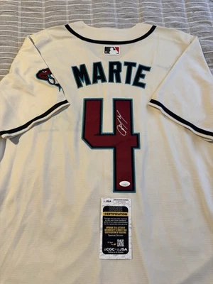 Ketel Marte Signed Jersey JSA Autographed Arizona Diamondbacks Authentic Auto - Image 1 of 3