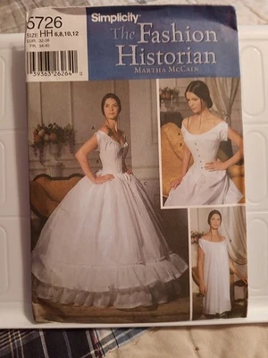 Vtg Simplicity Sewing Pattern-Fashion Historian-5726-Chemise/Corset/Petticoat-6- - Image 1 of 3