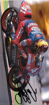 Youichi Ui Autogrammkarte - Japanischer Motorradrennfahrer 250ccm Weltmeister - Bild 1 von 2