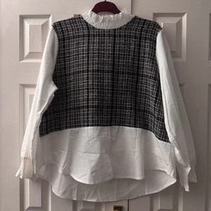 Shein Curve Women’s White Shirt Top Size 4XL - Picture 1 of 8