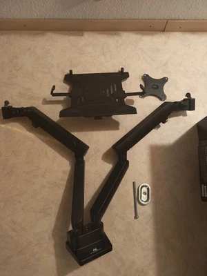 Maclean MC-813 Monitor Holder with Gas Spring Laptop Mount and Monitor Arm - Bild 1 von 2