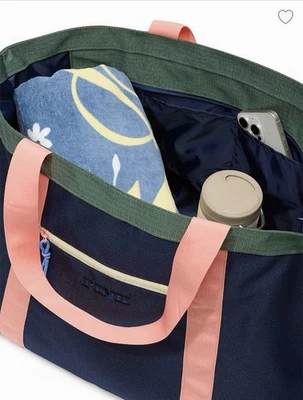 NWT Victoria's Secret Pink Weekender Getaway Tote Bag Travel Navy Pink Carryon - Image 1 of 4