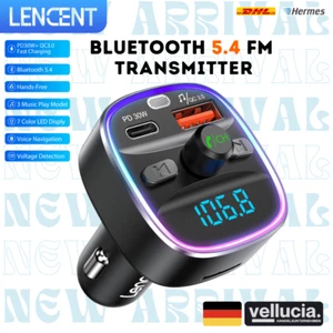FM Transmitter Bluetooth Radio 2025 NEU 5.4 PD30W LENCENT Auto Freisprechen - Bild 1 von 7