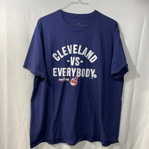 Cleveland vs Everybody 2016 Indians Postseason Chief Wahoo T-Shirt 2XL - Bild 1 von 3