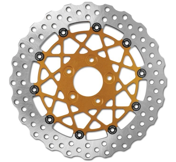 Performance Machine Speedstar Brake Rotor Gold Anodized Rear 330mm for Harley FL - Image 1 of 1