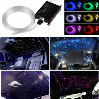 Car Use DC12V 6W RGBW Engine LED Fiber Optic Star Ceiling Kit Light 300pcs 2m - Image 1 of 4