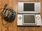 Nintendo DS Lite Launch Edition Silver Handheld System WORKS, w/ Charger, No Pen