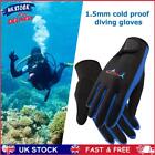 1.5mm Neoprene Scuba Diving Gloves Adult Underwater Gloves (Blue M)