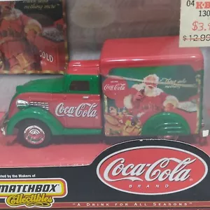 1937 Dodge Airflow Truck Matchbox 1:32 Coca-Cola Christmas Santa Traditional NOS - Picture 1 of 12