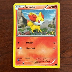 Fennekin 3/12 Holo McDonald's Promo Pokemon Card - Picture 1 of 2