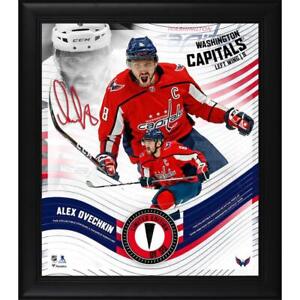 ALEX OVECHKIN Washington Capitals Framed 15" x 17" Game Used Puck Collage LE 50