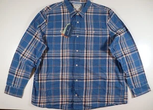 FAT FACE STOKE CHECK COTTON LONG SLEEVE SHIRT - INDIGO BLUE 974509 - MEN 4XL - Picture 1 of 22