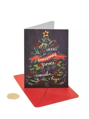 Papyrus Holiday Cards Boxed, Chalkboard Christmas Tree 14-Count - Image 1 of 4