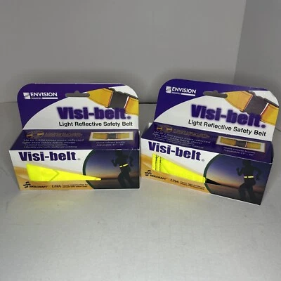 反光安全带 Skilcraft Visi-belt 蓝色跑步自行车步行带 31-55 英寸 — 第 1/2 张图片