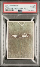 PSA 4 VG-EX Pele 1977 Errege #31 Rare Trading Card Glorias e Trofeus de Pele