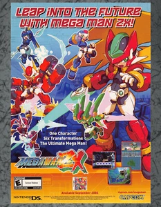 Anuncio impreso Mega Man ZX Nintendo DS arte vintage CA 2006 - Imagen 1 de 1