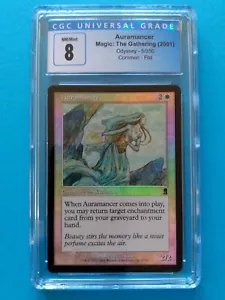 FOIL🌈☀️Auramancer☀️🌈Odyssey Vintage 2001 MTG | NM++/Mint CGC 8! - Picture 1 of 2