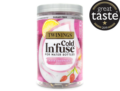 TWININGS Cold Infuse- Rose Lemonade - 12 Infusers FREE SHIPPING WORLD WIDE • 37.45$