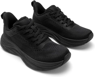 Women's Non Slip Work Shoes Walking Lightweight Black Kitchen Resistant Sneakers - Image 1 of 2