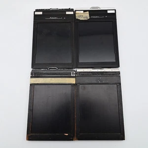 Graflex 4x5 Film Holders Lot of 4 Type 5 Wood + Riteway 30 #1284 Plastic Vtg - Picture 1 of 6