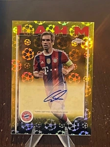 2024/25 Topps Chrome Sapphire Philipp Lahm Gold Auto /50 Bayern Munich 🥇 - Picture 1 of 2