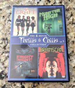 Thrills & Chills 4 Movie Collection DVD Craft Monster High Fright Night Brains - Picture 1 of 13