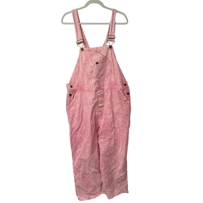 Mono mecánico para mujer Faherty rosa NUEVO XL pierna recta cargo algodón Foto 1 de 4