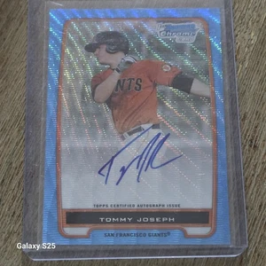 #42/50 2012 Bowman Chrome 1° Tommy Joseph AUTO RIFRATTORE onda blu giganti - Foto 1 di 3